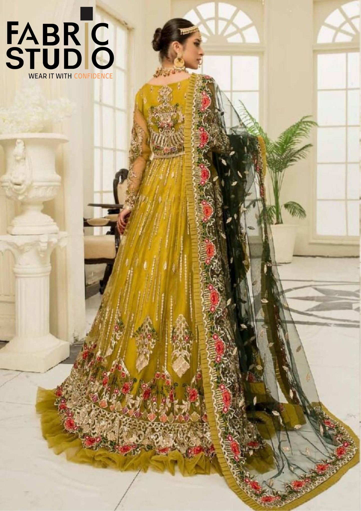 Olive Green Lehenga Mehndi